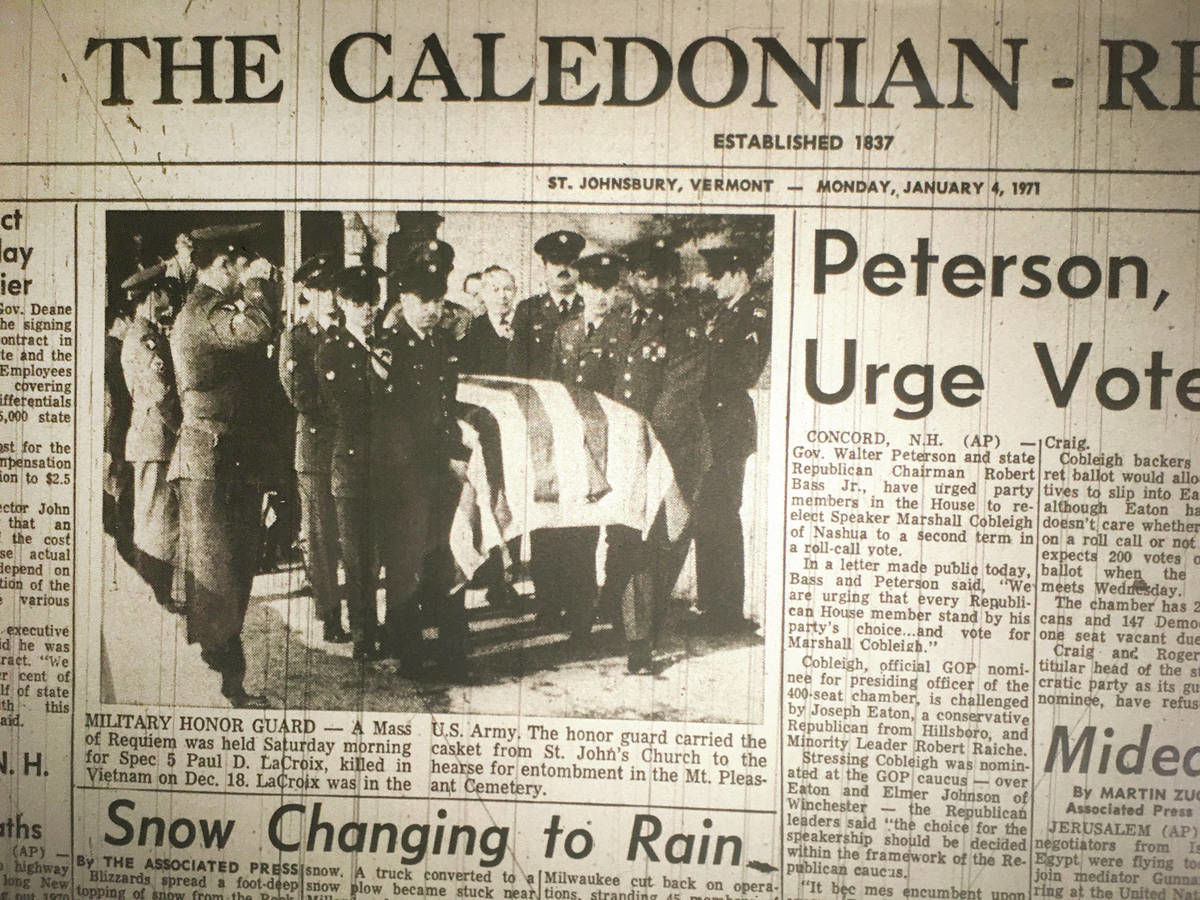 Effort Underway To Recognize St. Johnsbury Men Who Died In War